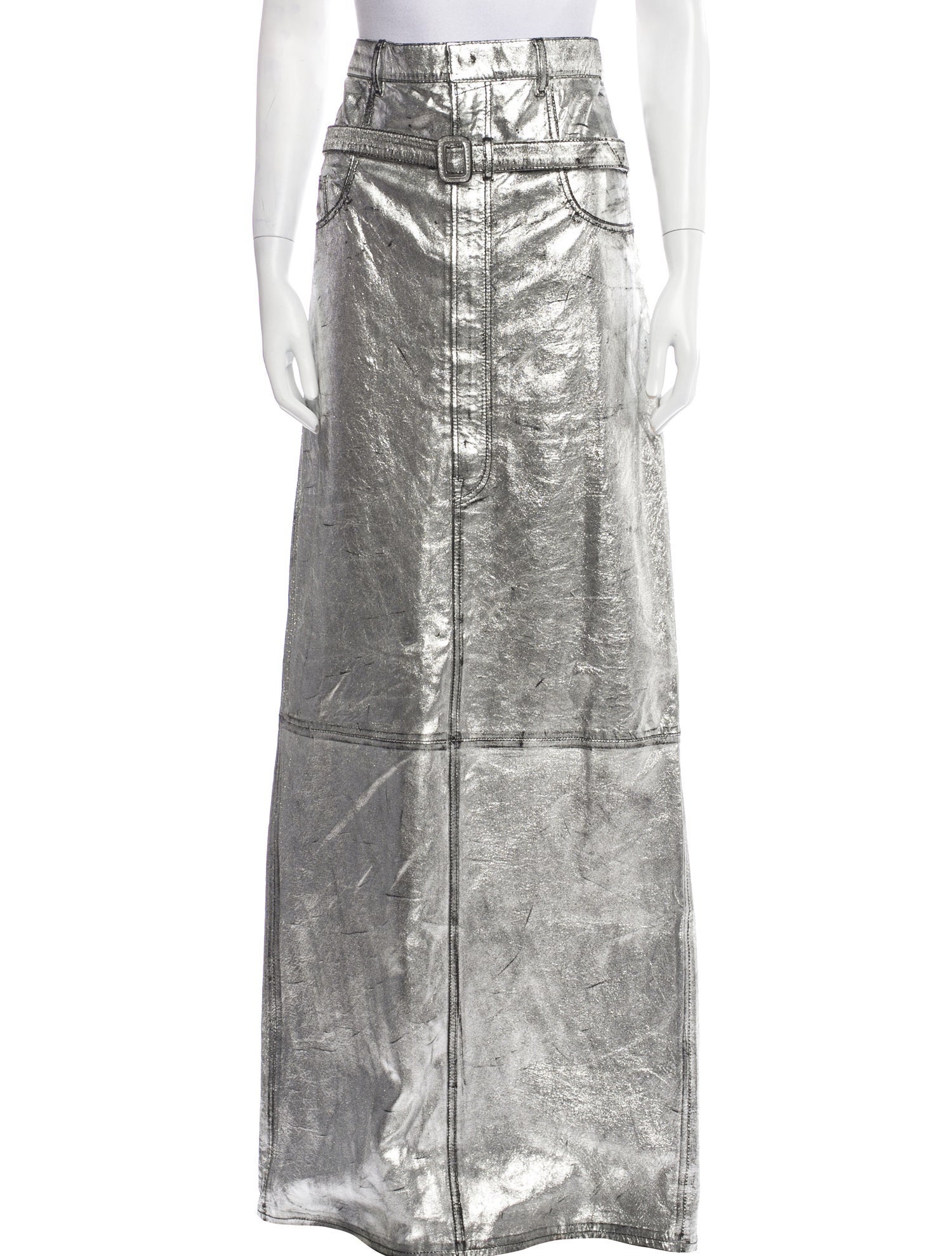 Acne Studios Lamb Leather Long Skirt